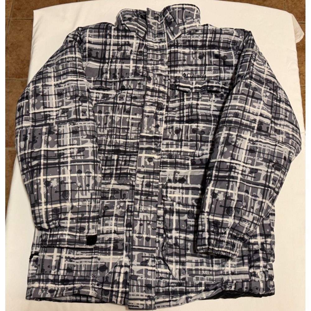 Columbia Youth Ski Jacket - Size 14/16 - Gray Black White